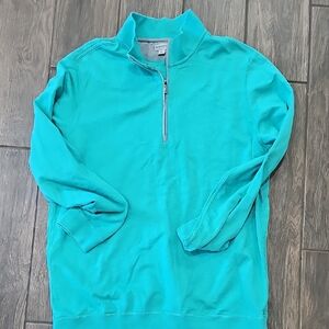Ashworth Womens Teal Zip-Up Pullover